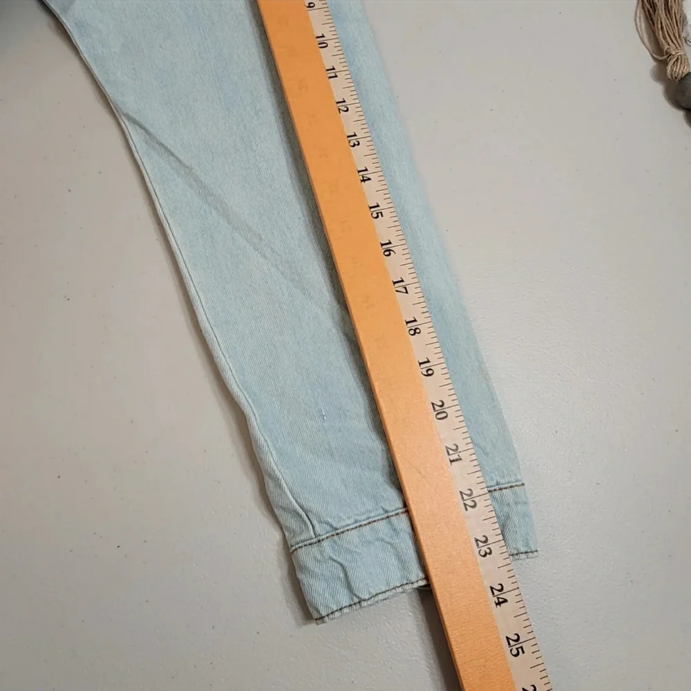 Womens Light Wash Peplum Destructed Hem Detail Jacket Stylish Windbreak size XL - Picture 4 of 16